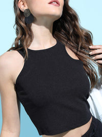 Tokyo Talkies Women Stylish Black Solid Top with Trousers