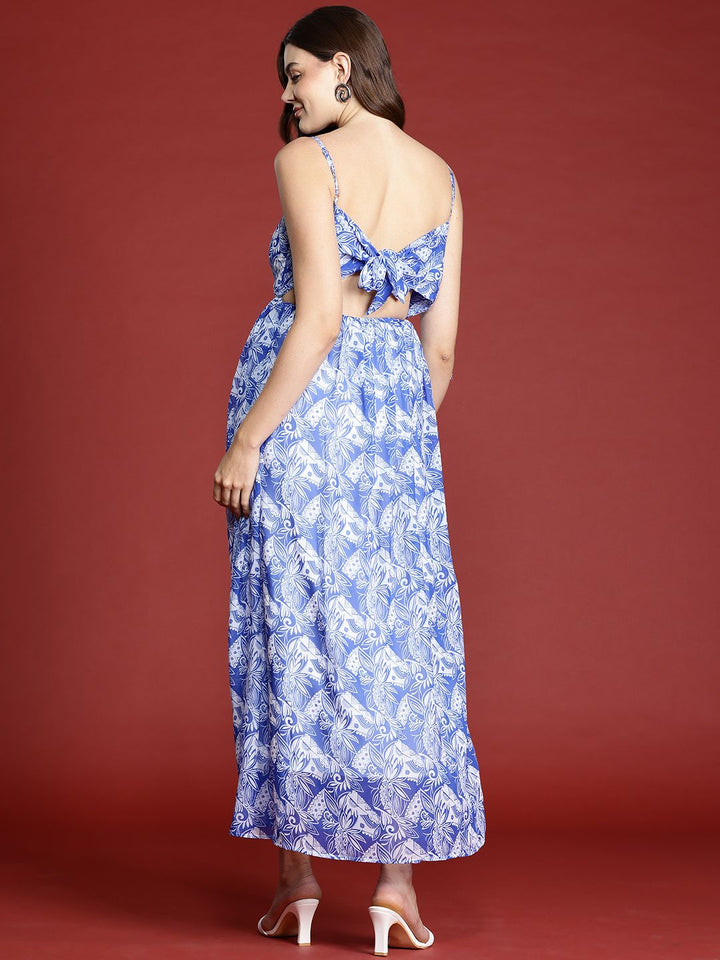 all about you Floral Print Cut-Out Maxi Dress