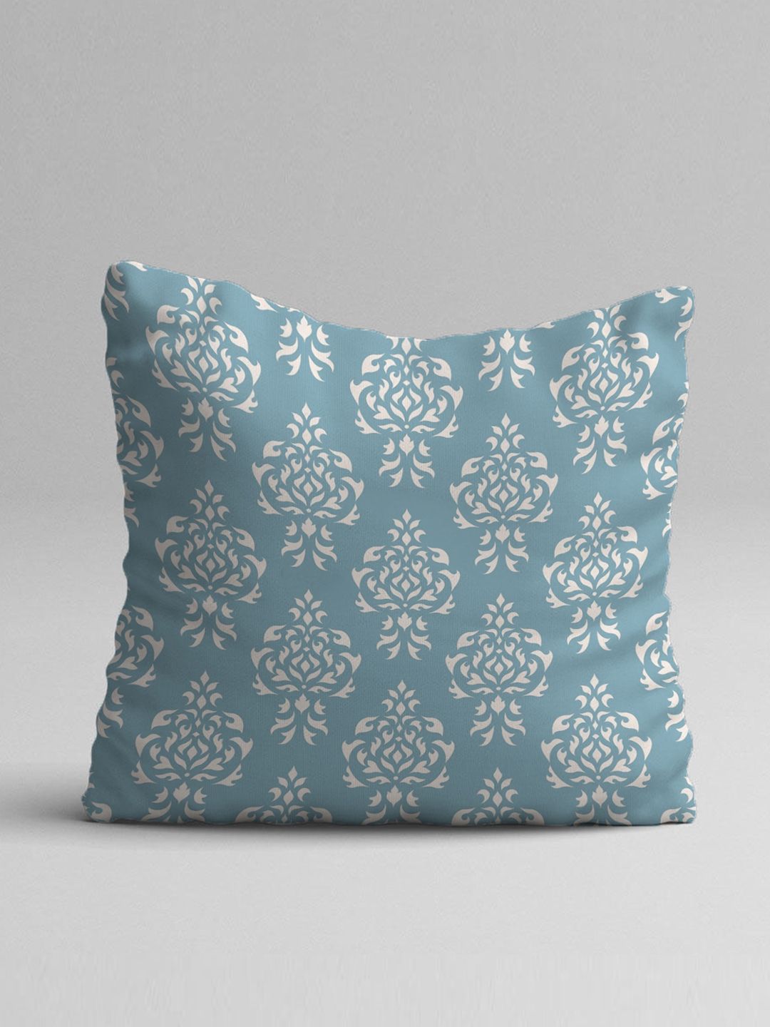 STITCHNEST Blue & Black Set of 5 Floral Square Cushion Covers