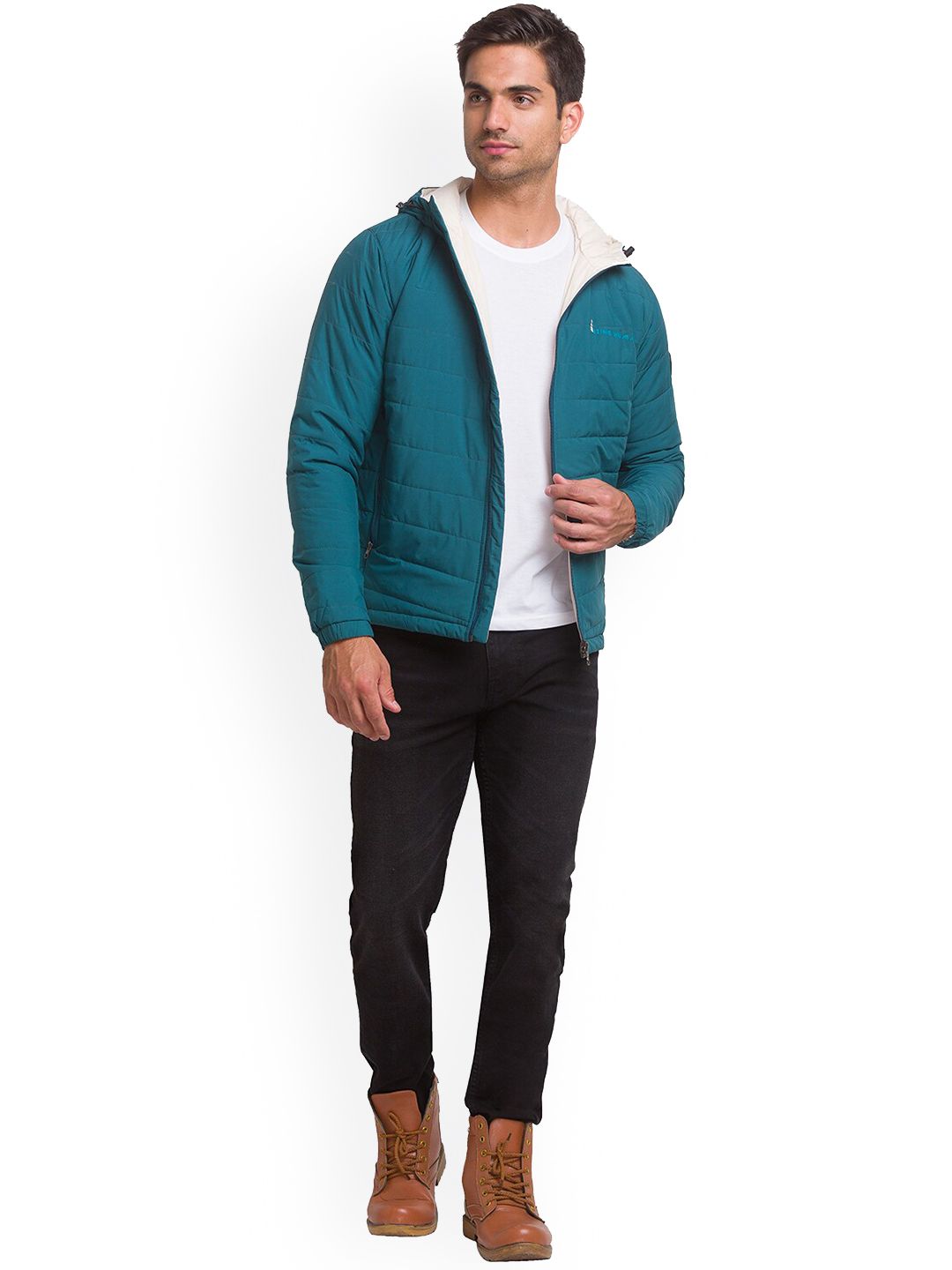 Being Human Men Turquoise Blue & White Pack Of 2 Padded Jacket