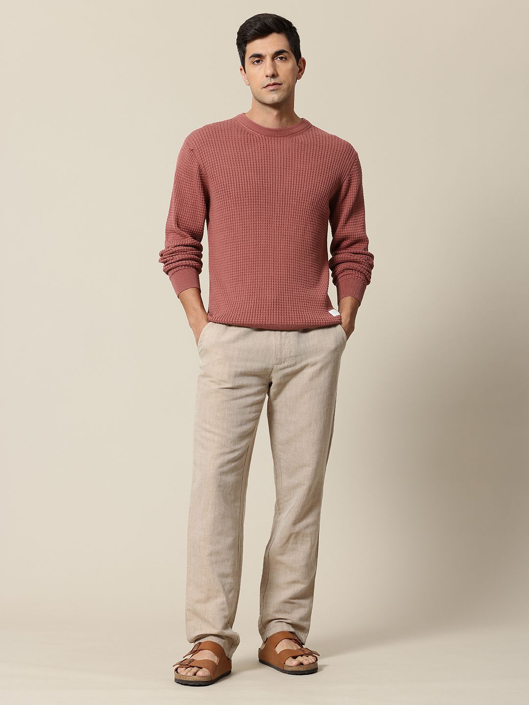 Mr Bowerbird Pure Cotton Self-Design Pullover Sweater