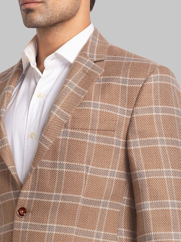 Park Avenue Men Checked Single Breasted Blazers