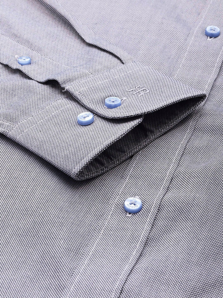 Raymond Self Design Slim Fit Pure Cotton Formal Shirt