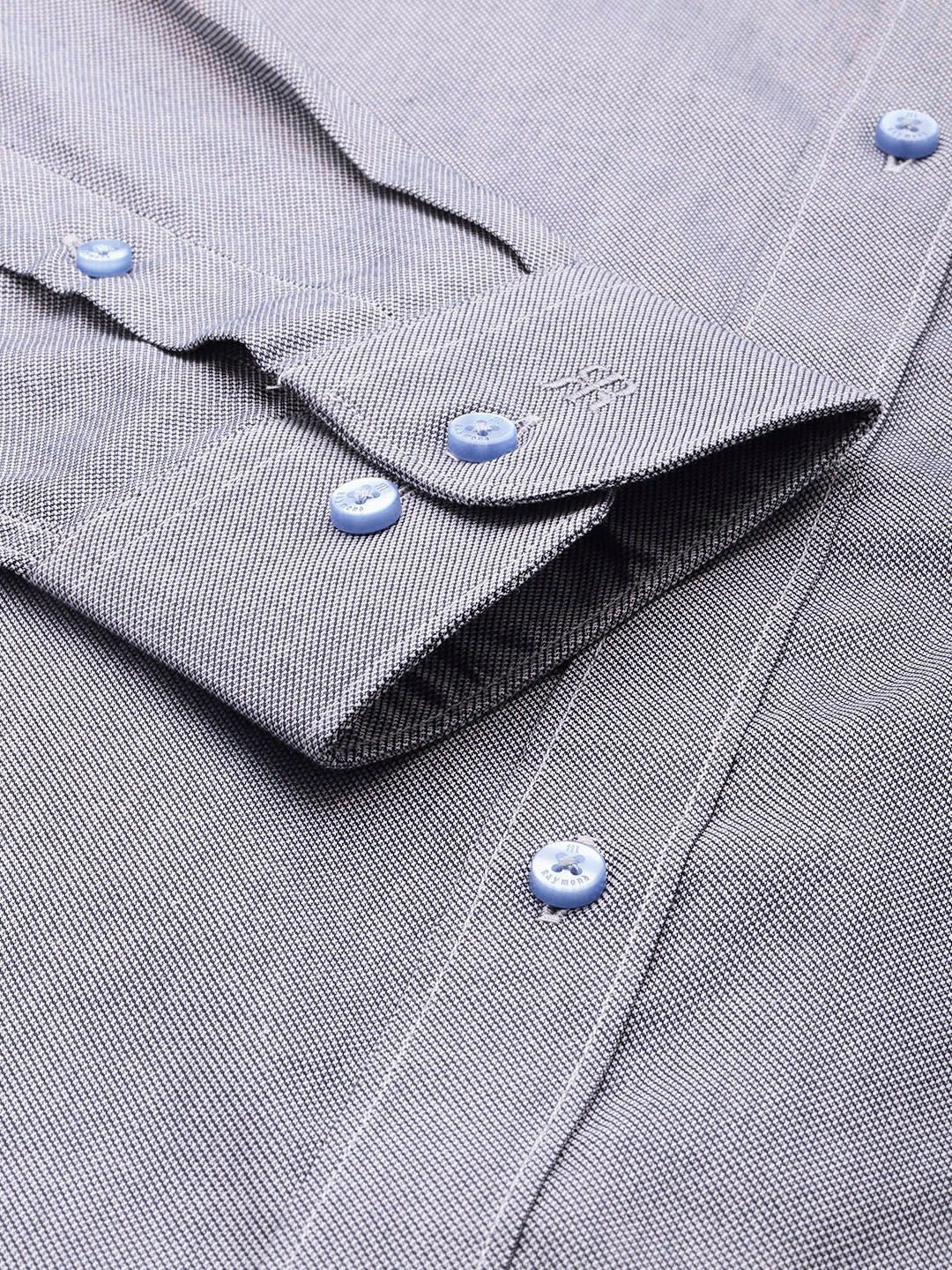 Raymond Self Design Slim Fit Pure Cotton Formal Shirt