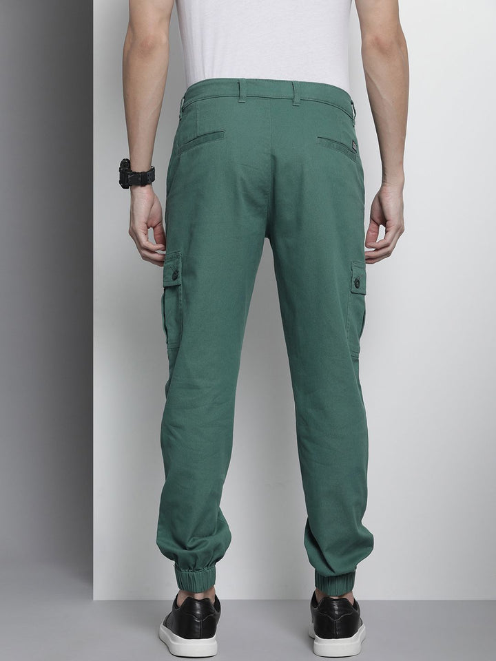 The Indian Garage Co Men Green Slim Fit Cargos Trousers