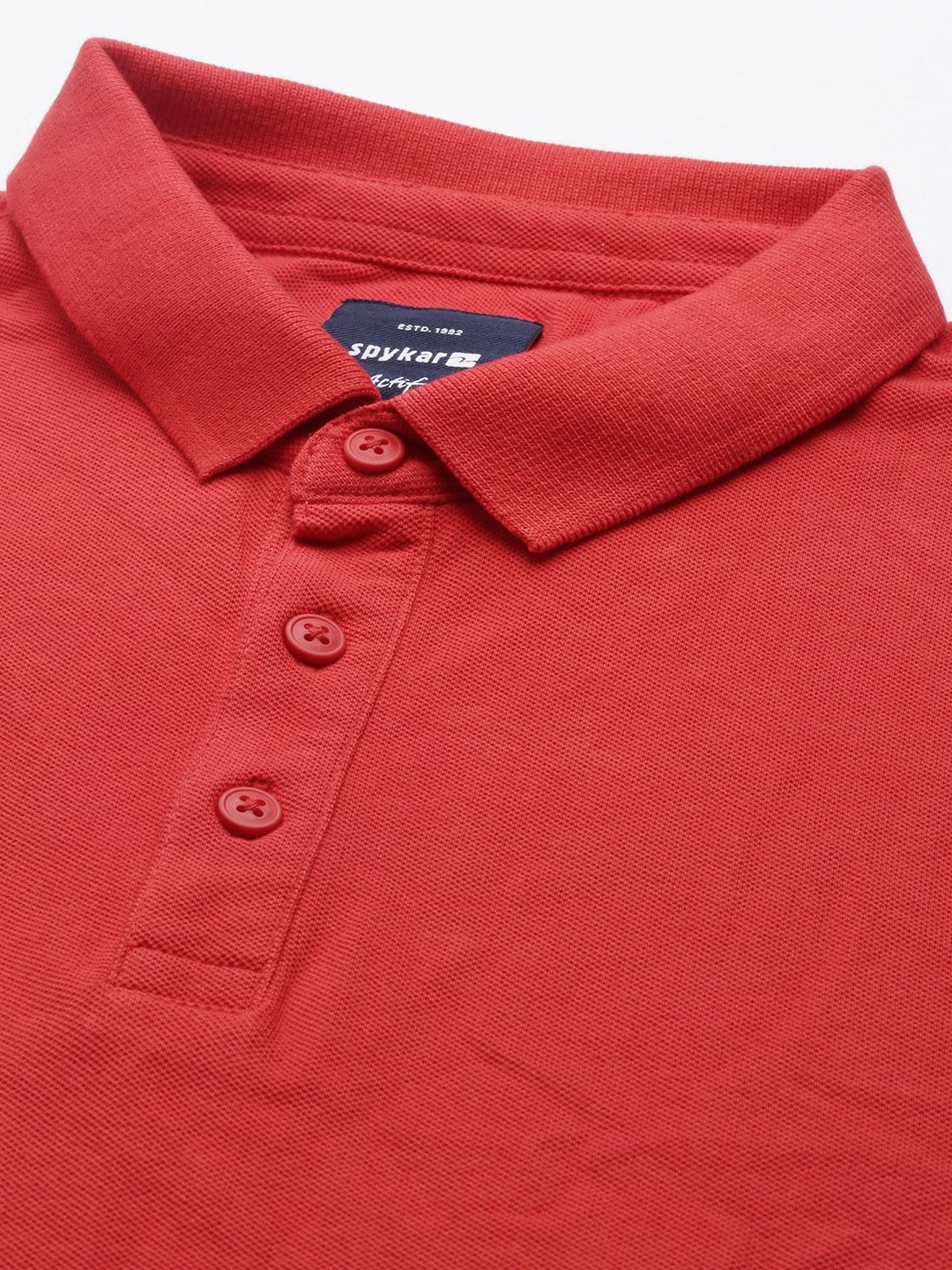 SPYKAR Polo Collar Pure Cotton Slim Fit T-shirt