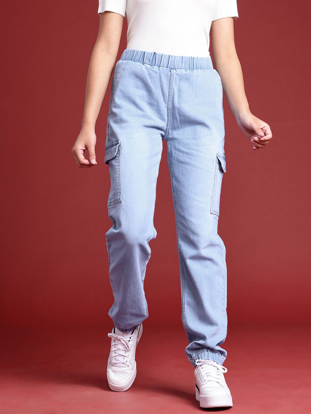 all about you Women Light Fade Stretchable Straight Jogger