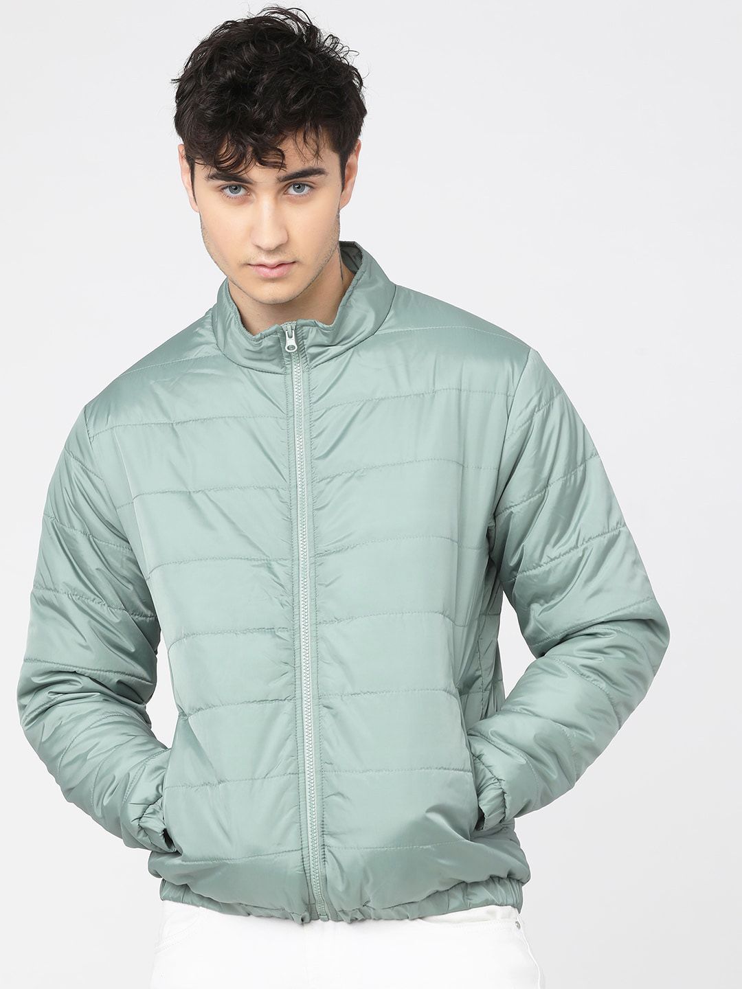 HIGHLANDER Men Green Puffer Jacket