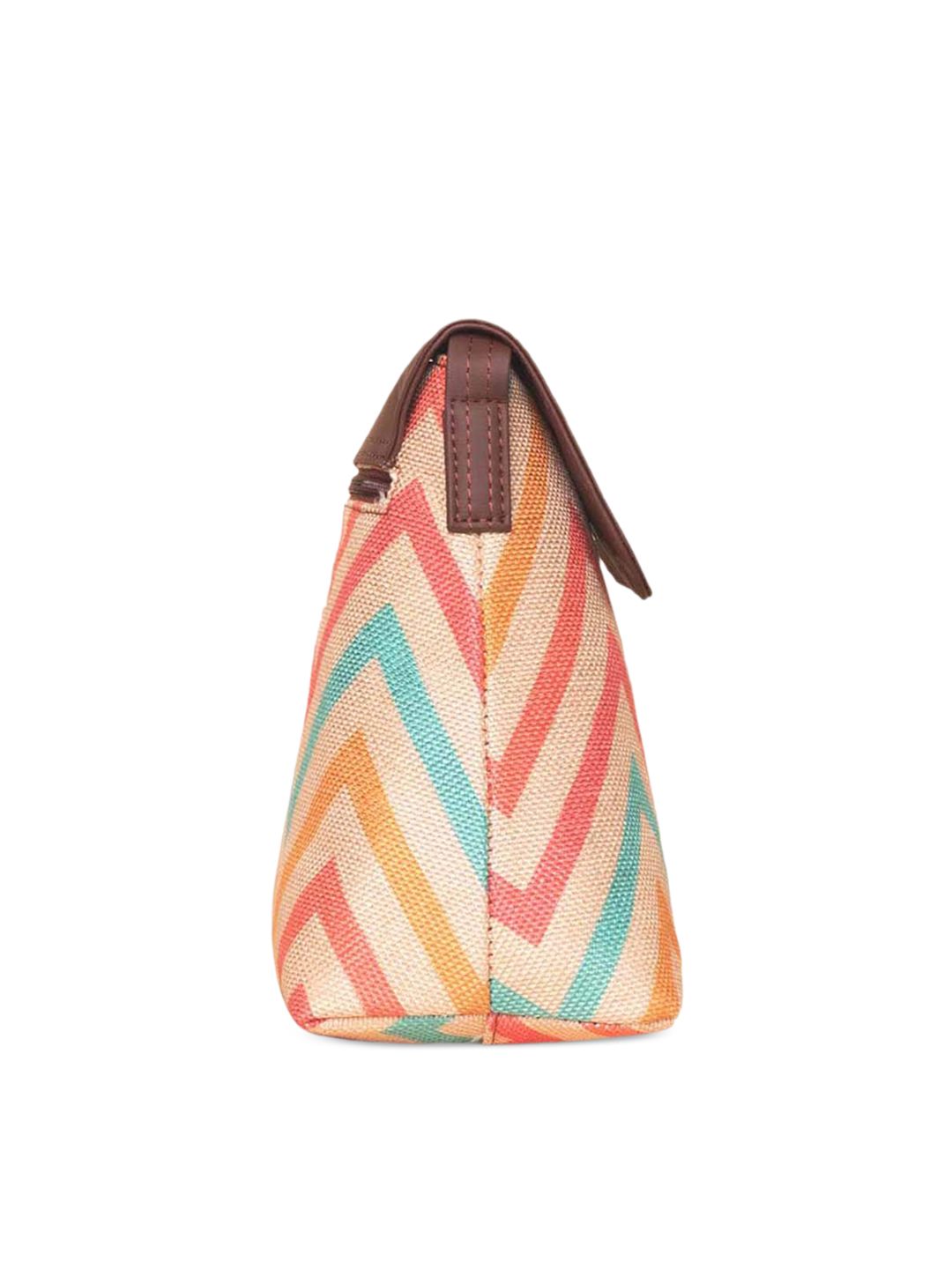 ZOUK Geometric Printed Structured Sling Bag