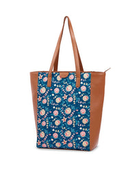 TEAL BY CHUMBAK Floral Printed Tote Bag