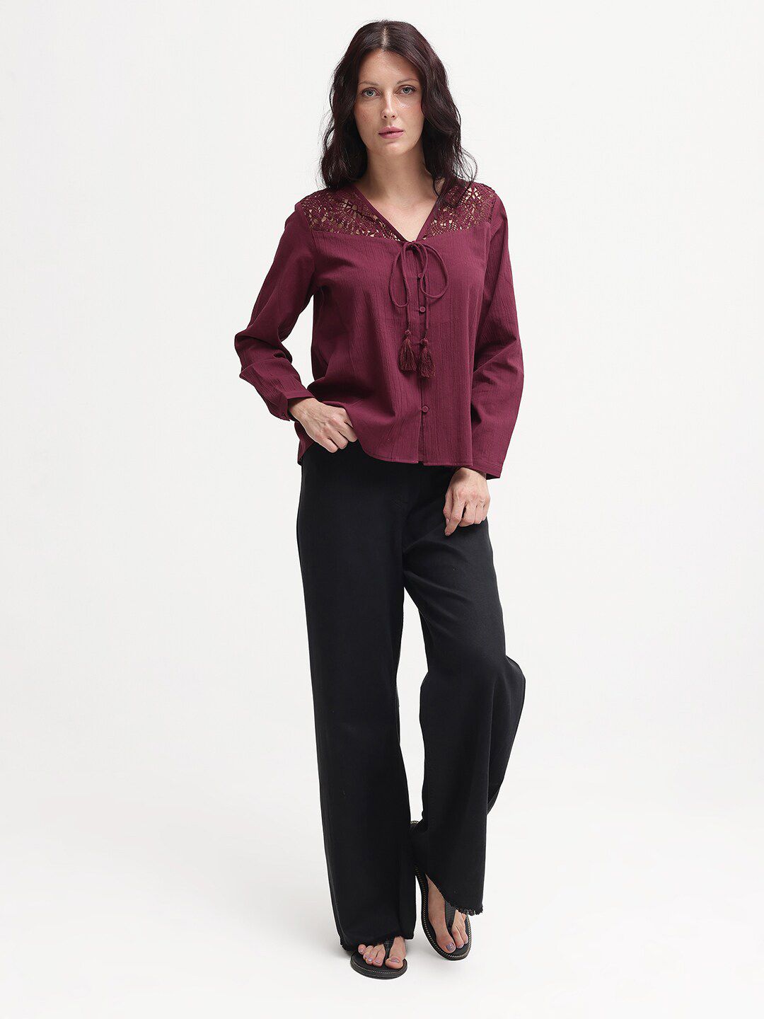 RAREISM Cotton Styled Back Top
