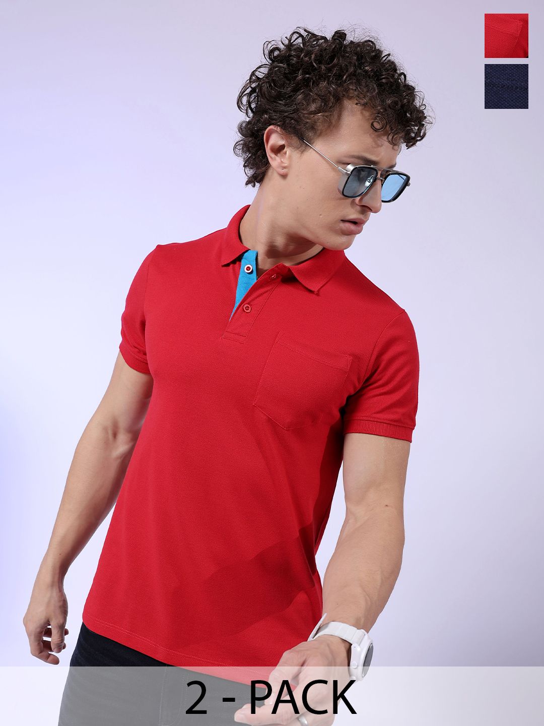 The Indian Garage Co Pack of 2 Polo Collar T-shirt