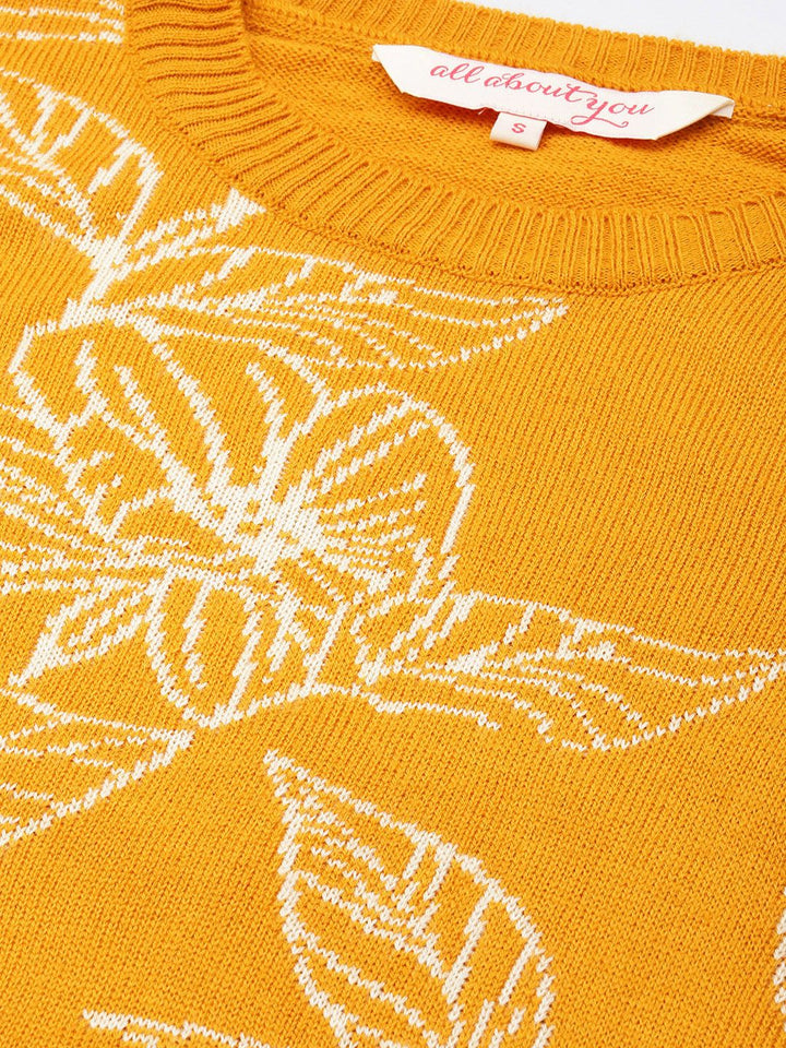 all about you Floral Self Design Pullover