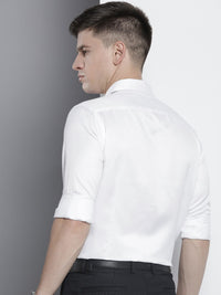 The Indian Garage Co. X Luxe Men Self Design Slim Fit Opaque Formal Shirt
