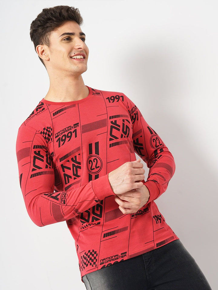 The Indian Garage Co Typography Printed Round Neck T-shirt