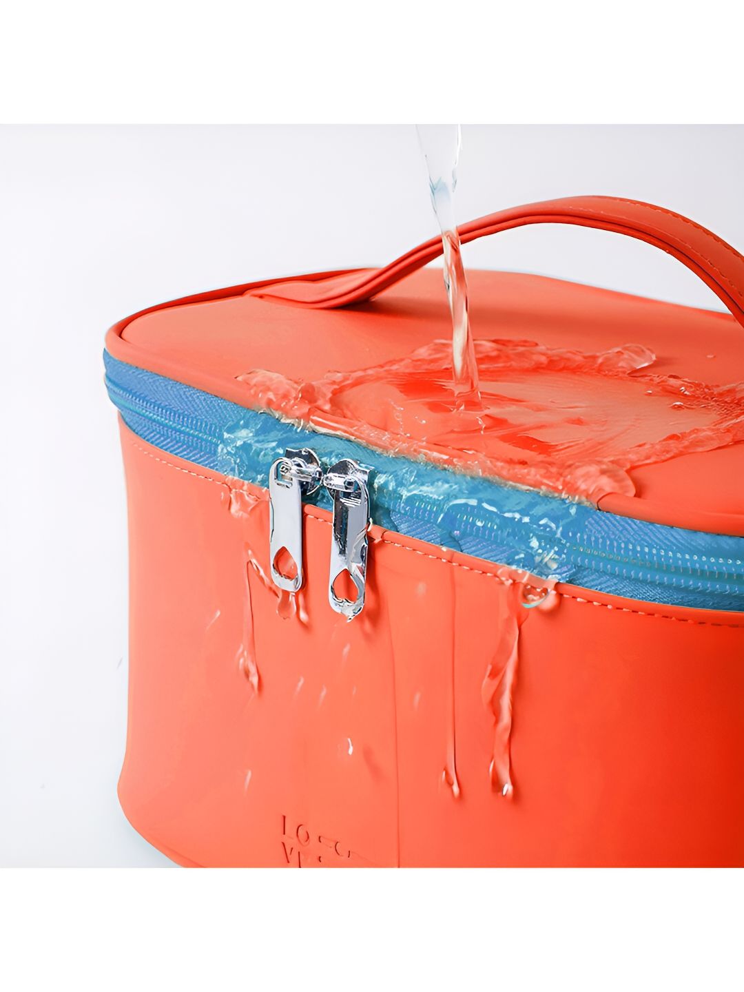 Cortina Orange Water Resistant Makeup Organiser
