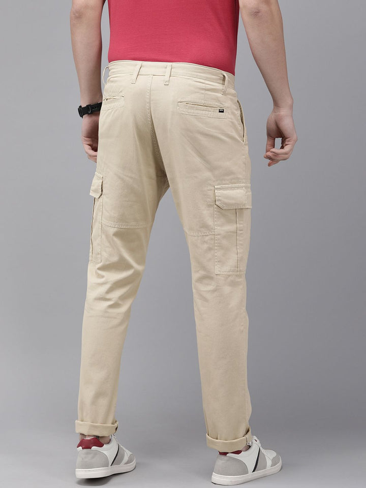 SPYKAR Men Regular Fit Pure Cotton Cargos Style Chinos