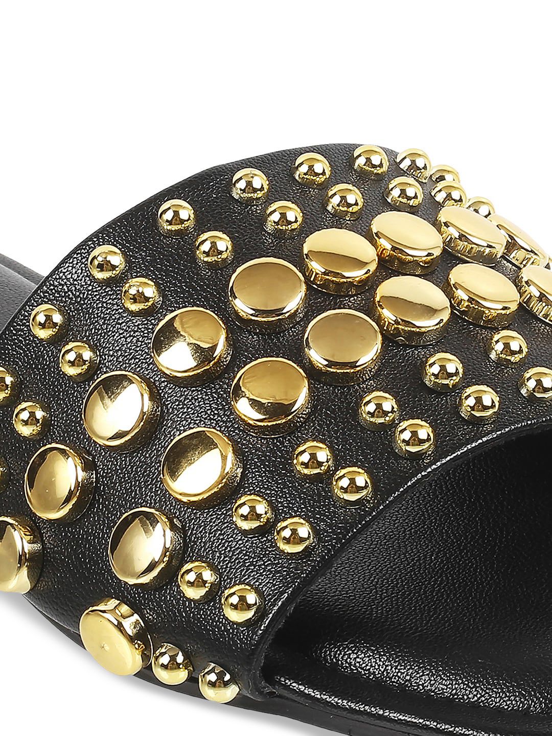 Mochi Embellished Open Toe Flats