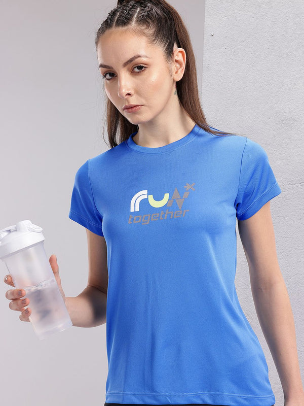 HRX by Hrithik Roshan Couple Collection Typography Printed Running Rapid-Dry T-shirt