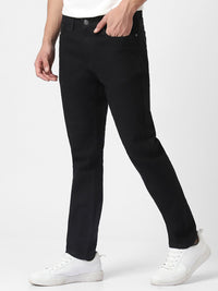 Urbano Fashion Men Black Slim Fit Mid-Rise Clean Look Stretchable Jeans