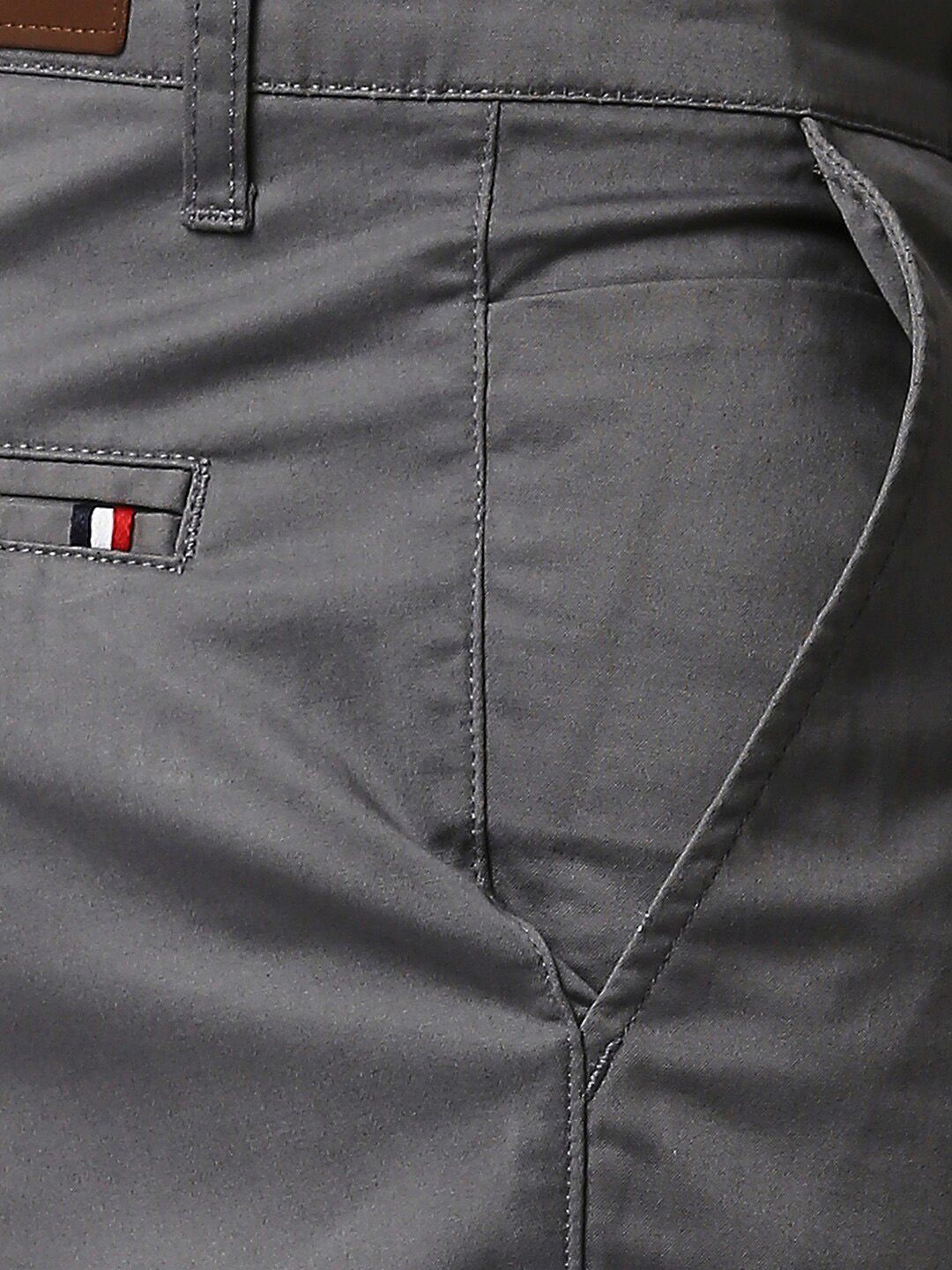 Thomas Scott Men Grey Slim Fit Easy Wash RegularChinos Trousers