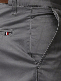 Thomas Scott Men Grey Slim Fit Easy Wash RegularChinos Trousers