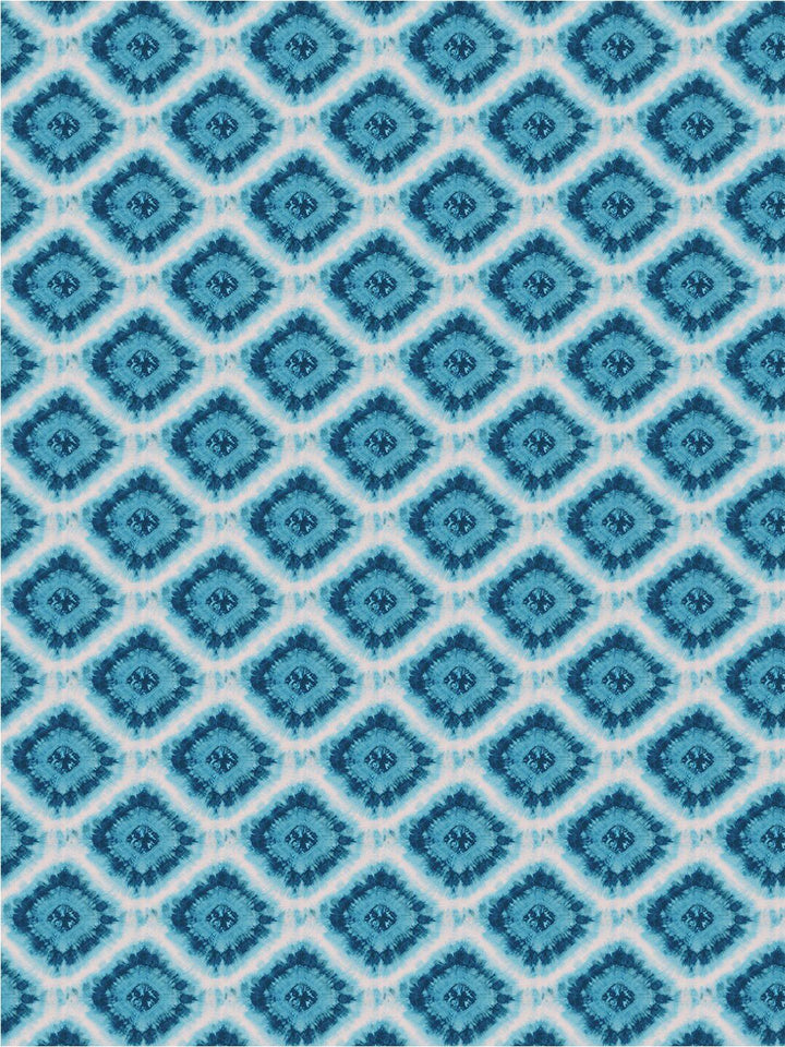 Story@home Blue White Geometric Cotton 144 TC Queen Bedsheet With 2 Pillow Covers
