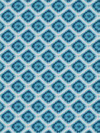 Story@home Blue White Geometric Cotton 144 TC Queen Bedsheet With 2 Pillow Covers
