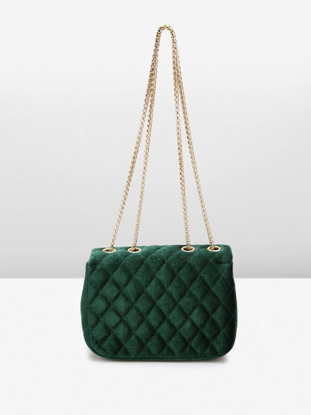 Lino Perros Women Checked Structured Sling Bag with Quilted DEtail