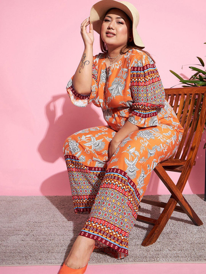 SASSAFRAS Curve Printed Top With Trousers