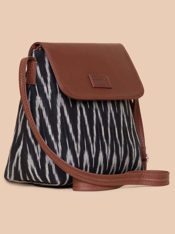 ZOUK Geometric Printed Structured Sling Bag