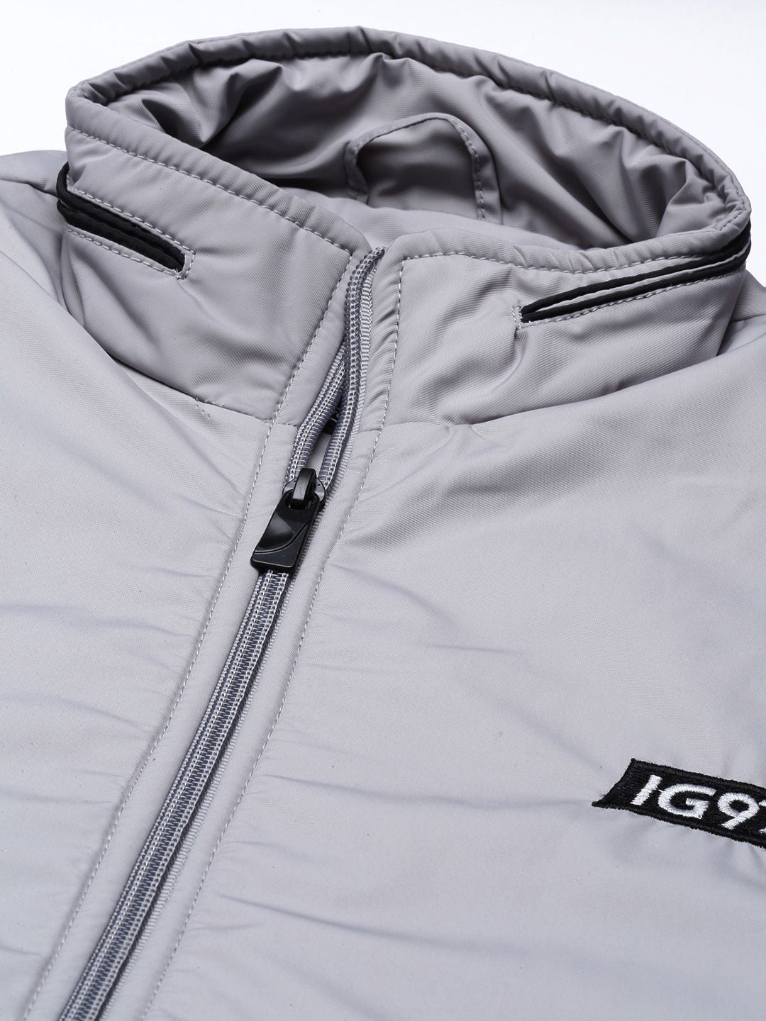 The Indian Garage Co Men Grey Bomber Jacket