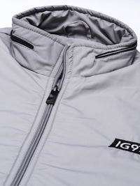 The Indian Garage Co Men Grey Bomber Jacket