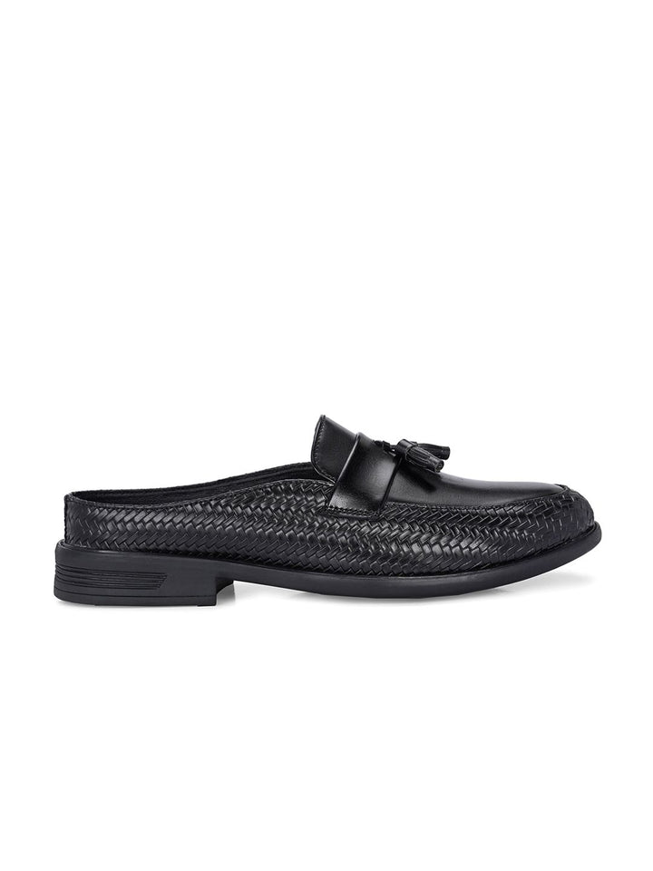 House of Pataudi Men Round Toe Formal Slip On Mules