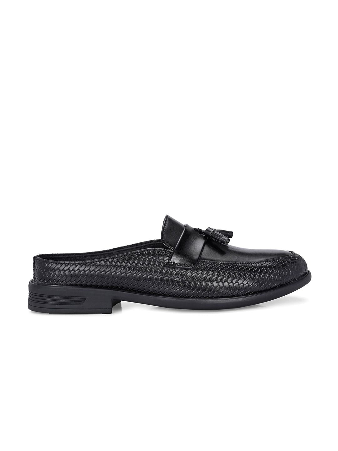 House of Pataudi Men Round Toe Formal Slip On Mules