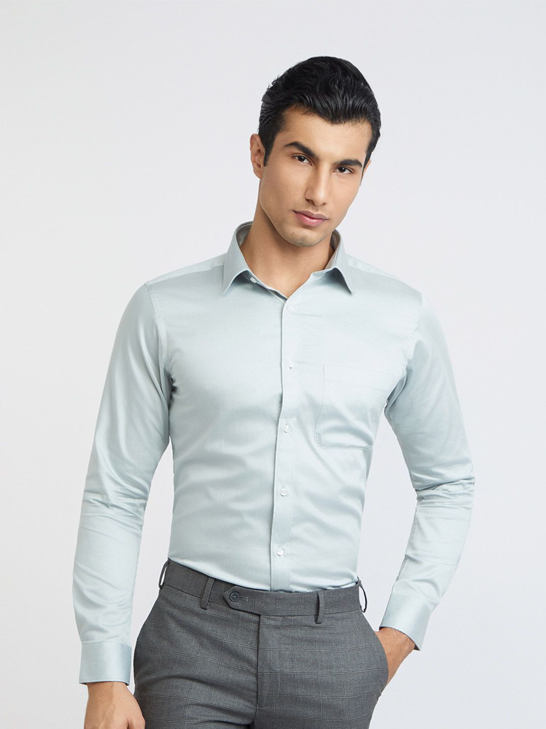 Raymond Pure Cotton Slim Fit Opaque Formal Shirt