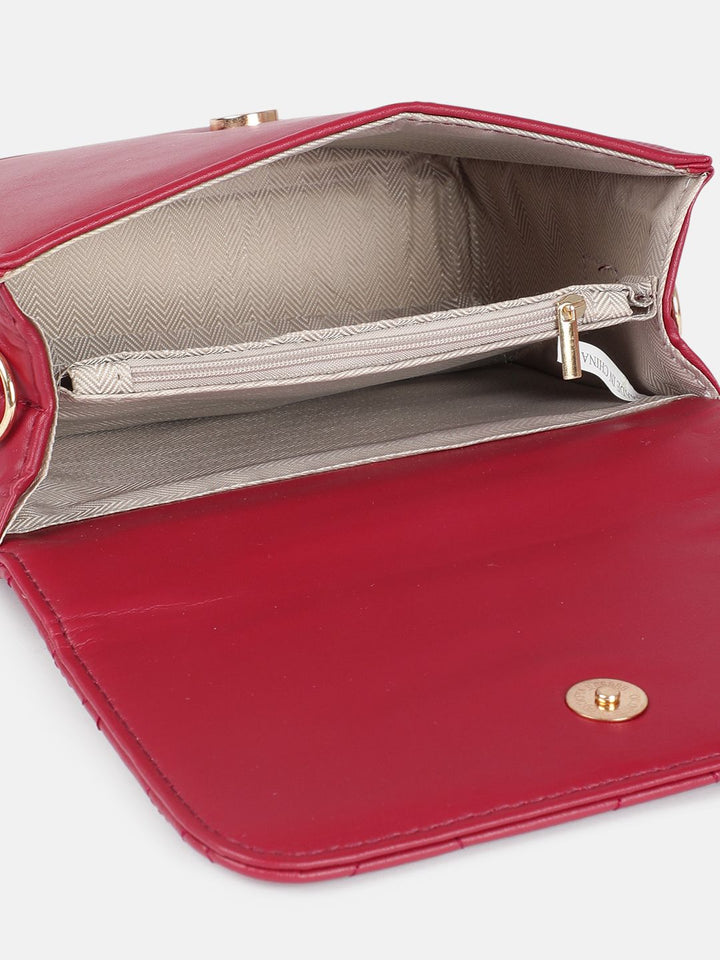 DressBerry Structured Satchel with Quilted Details