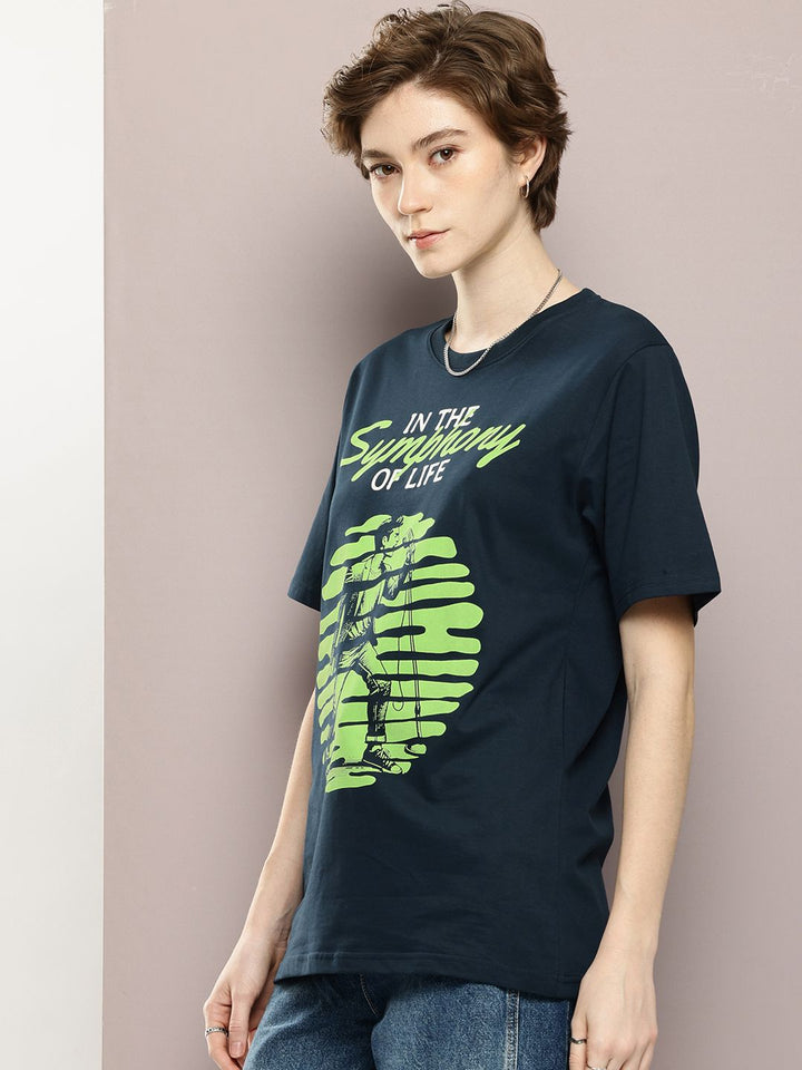 DILLINGER Graphic Printed Drop-Shoulder Sleeves Pure Cotton T-shirt
