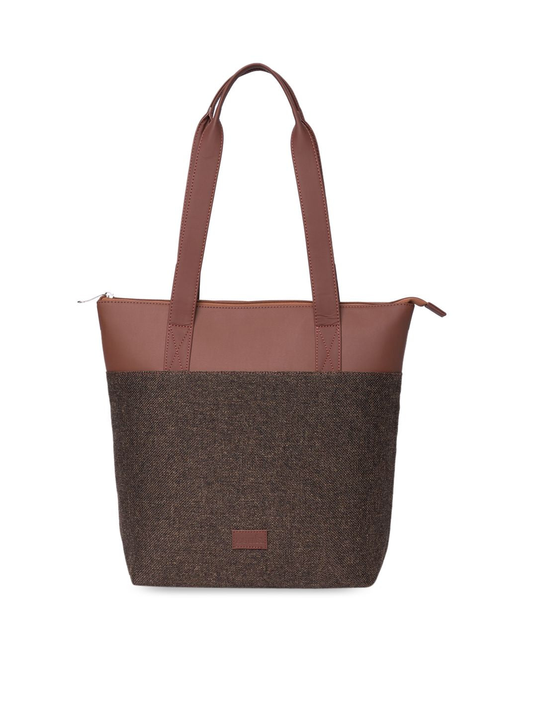 ZOUK Colourblocked Shopper Tote Bag