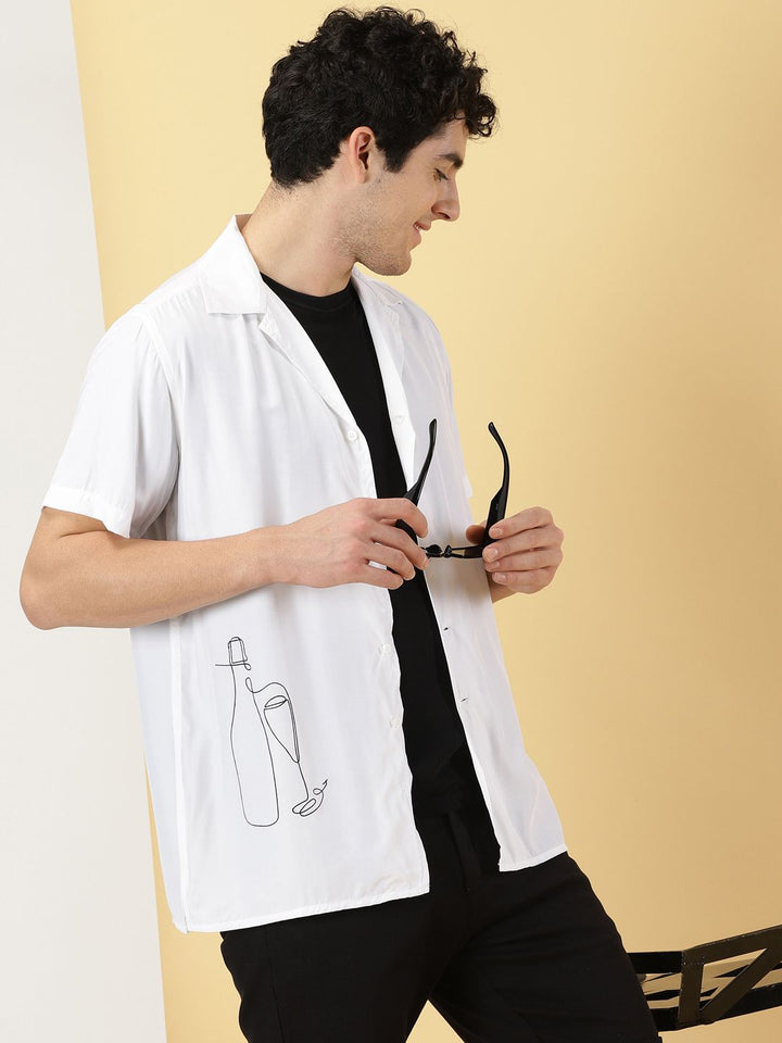 Thomas Scott Classic Spread Collar Short Sleeves Casual Shirt