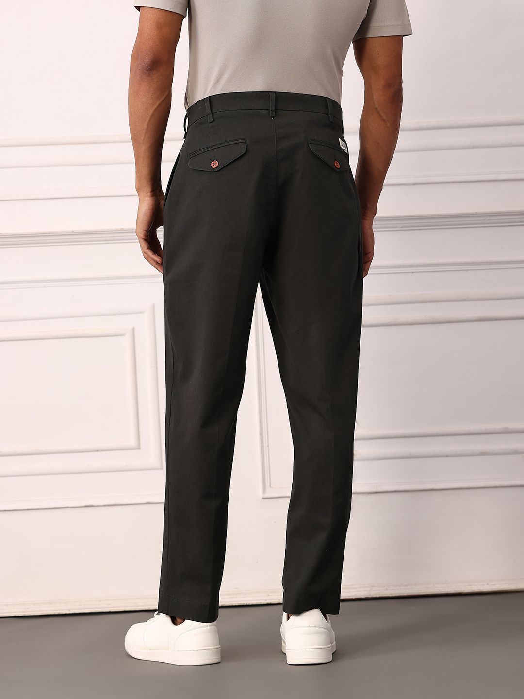 Mr Bowerbird Men Mid-Rise Liberal Fit Heritage Trousers