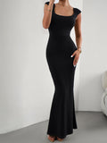 all about you Women Square Neck Fit and Flare