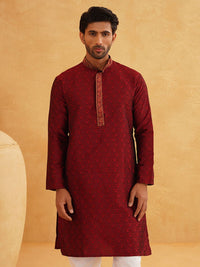 SOJANYA Motif Etnik Kurta Sulam Zari