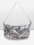 Lino Perros Floral Printed Structured Shoulder Bag With Chain Detail