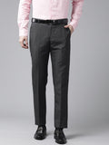 Park Avenue Men Checked Smart Fit Low-Rise Trousers