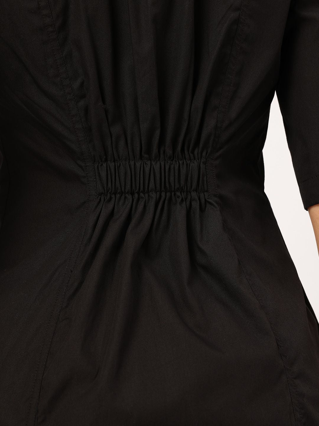 DressBerry Elegant Affair Pleated Semi-Elasticated Back Longline Shirt