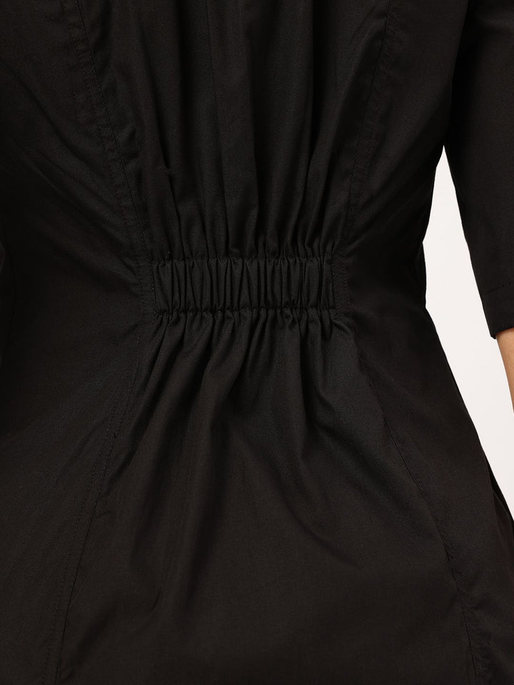 DressBerry Elegant Affair Pleated Semi-Elasticated Back Longline Shirt