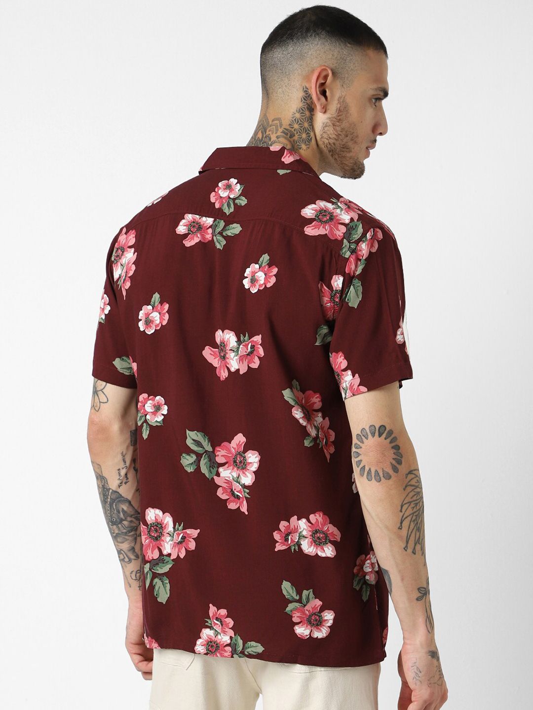 VASTRADO Floral Printed Oversized Casual Shirt