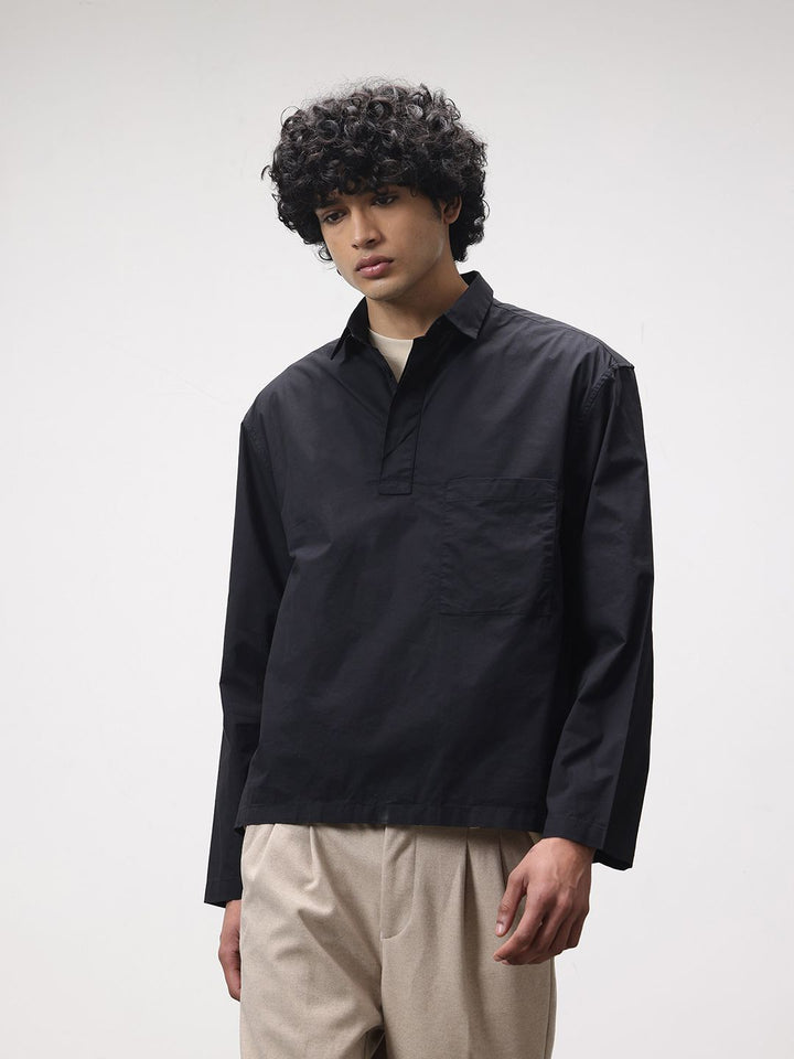 ether Pure Cotton Longline Casual Shirt