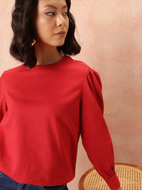 all about you Gathered Sleeve Sweatshirt